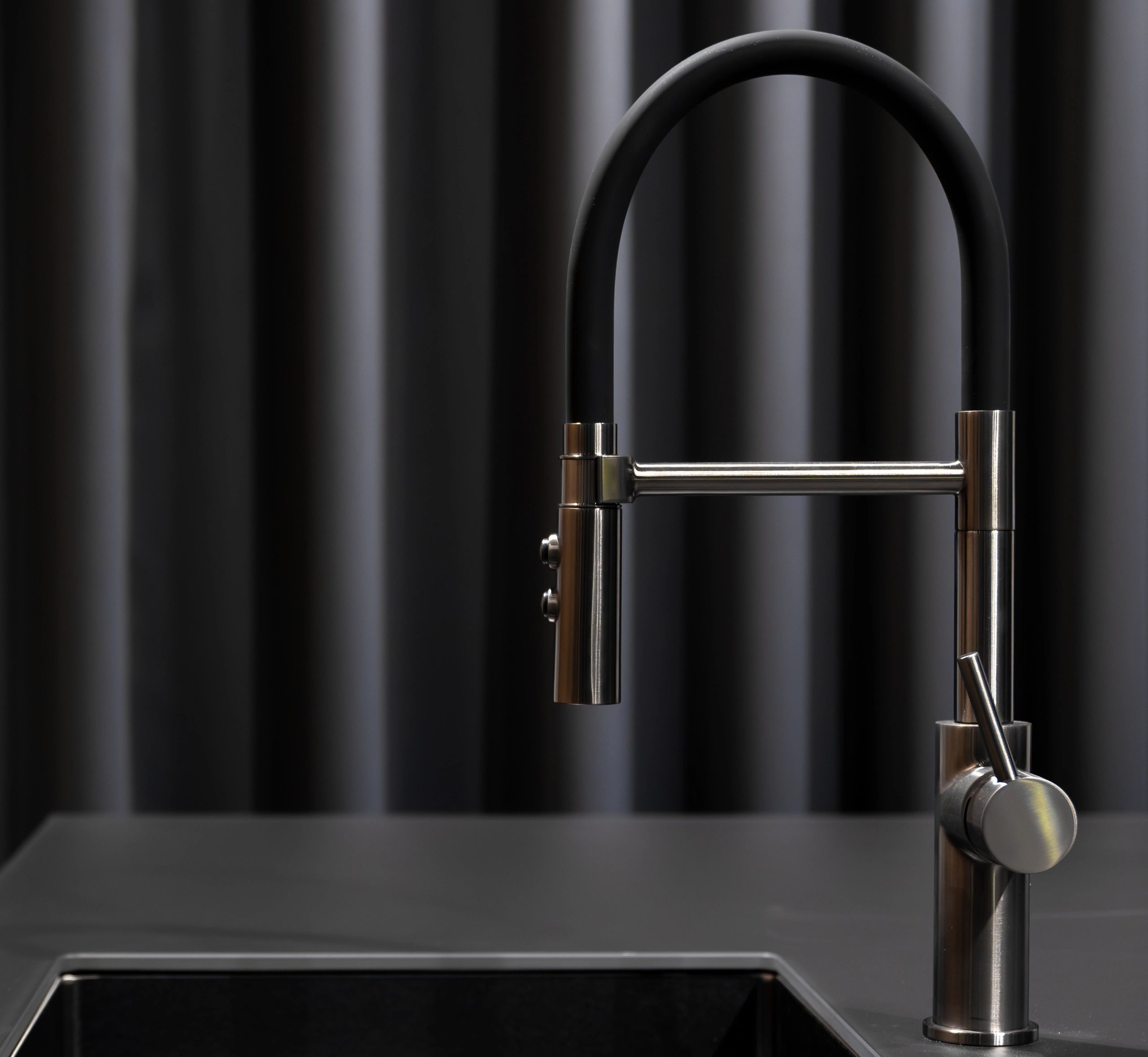 Sink finish and hardware detail for upscale interiors