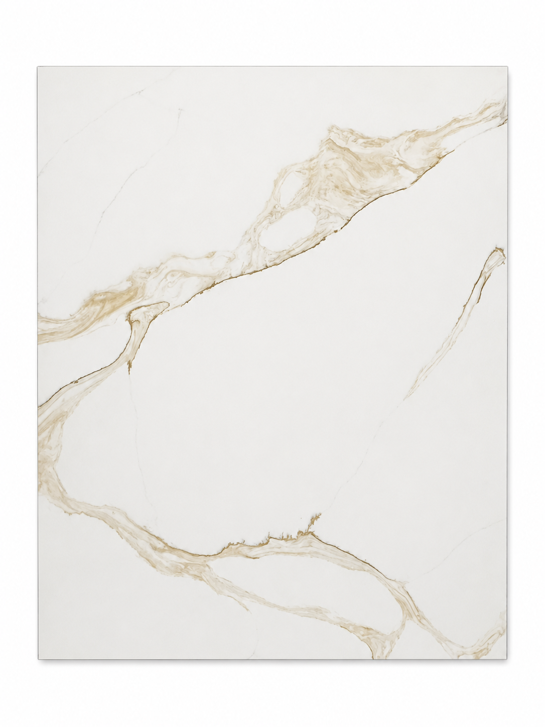 Calacatta Gold quartz countertop slab for Oahu kitchen remodels
