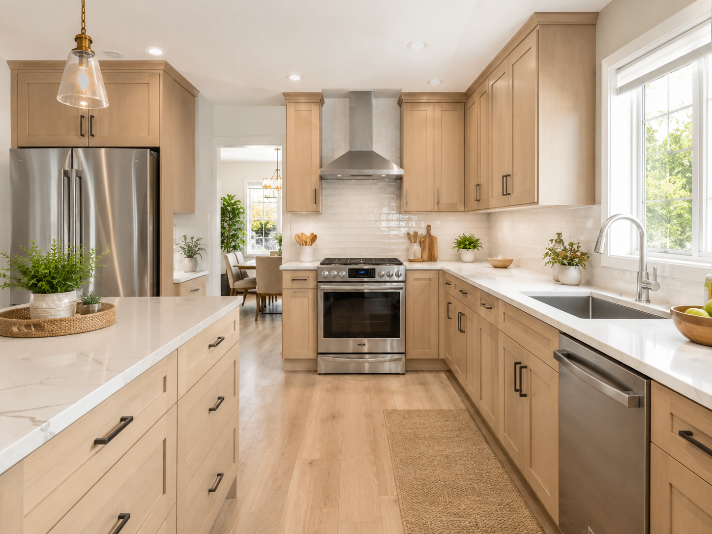 Shaker Style Cashew cabinet finish